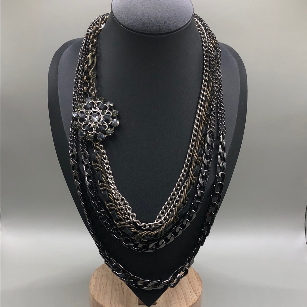 Curated bundle 2 multi layered chain necklaces Gina Collection and more trendy.